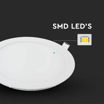 Afbeelding van V TAC VT 1807 N Ronde LED Mini panelen Premium Serie IP20 Wit 18W 1400 Lumen 2700K
