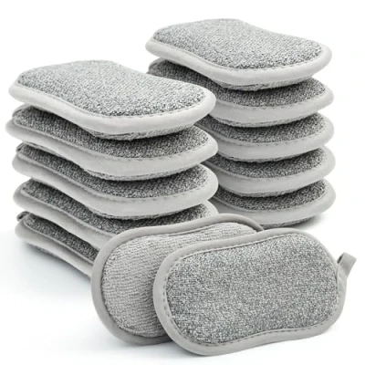 Afbeelding van Votoko Éponge Vaisselle Lavable, 12pcs Eponge Anti Rayures De Cuisine Polyvalente, à RéCurer En Microfibre, Convient Pour ÉVier, Cuisine, Casseroles, PoêLes