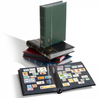 Afbeelding van Leuchtturm Premium leder, Insteekalbum A4 64 bladzijden (zwarte) 9 stroken Zwart afm: 230x305x55 per st.