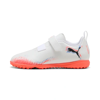 Image de PUMA FUTURE 8 PLAY TT Football Boots Youth, Chaussures, Blanc/Noir/Glowing Rouge, 29