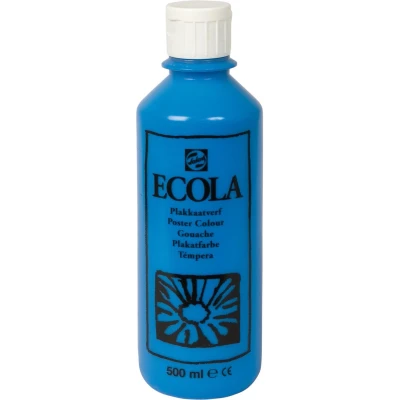 Afbeelding van Ecola plakkaatverf 501 Lichtblauw (Cyaan) 500ML