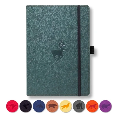 Afbeelding van Dingbats* Wildlife A5 Notitieboek Green Deer Raster A5+ / Squared