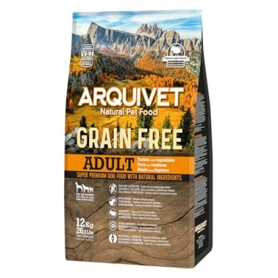 Afbeelding van 12kg Arquivet Dog Grain Free Kalkoen droogvoer voor honden