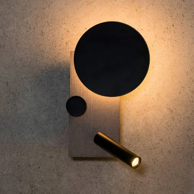 Afbeelding van LED wandlamp Klee, grijs, linker variant