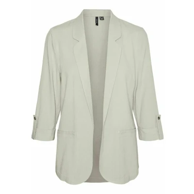 Afbeelding van VERO MODA Blazer Halflange jas, Dames, Maat: Medium, Silver lining