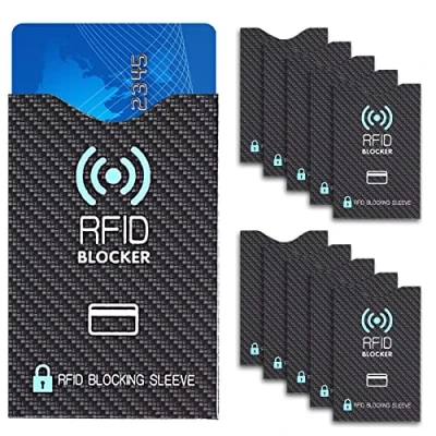 Afbeelding van CMOISO Creditcardbescherming, RFID bescherming, 24 stuks, meerkleurig, uniseks, creditcards en identiteitskaart, waterdicht, diefstalbeveiliging, zwart., Modieus