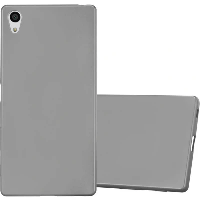 Afbeelding van Cadorabo Hoesje geschikt voor Sony Xperia Z5 PREMIUM in METALLIC GRIJS Beschermhoes gemaakt van flexibel TPU silicone Case Cover