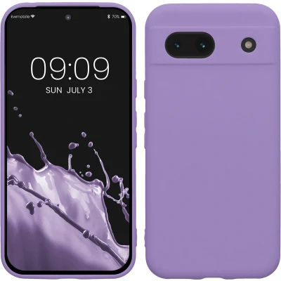 Afbeelding van kwmobile telefoonhoesje geschikt voor Google Pixel 8a Hoesje smartphone Precisie camera uitsnede In violet lila