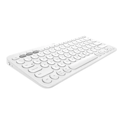 Afbeelding van Logitech K380 Bluetooth toetsenbord QWERTZ Duits wit Mini QWERTZ,