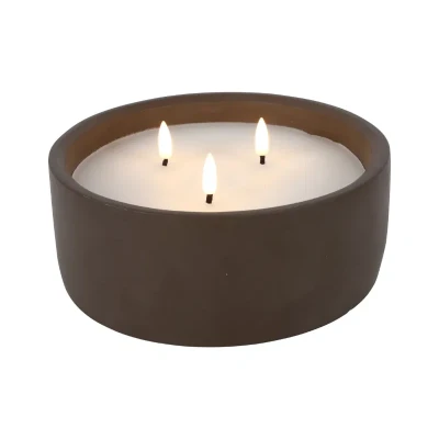 Afbeelding van Countryfield LED kaars in pot L 20x9cm bruin.