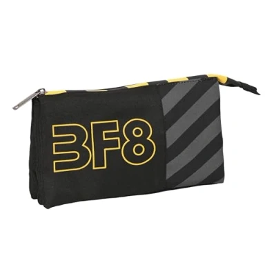 Afbeelding van Pennenetui met 3 vakken BlackFit8 Zone Zwart 22 x 12 cm