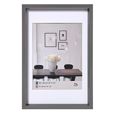 Afbeelding van Walther design, ES520D Steel Style, kunststof fotolijst, 15x20 cm, staal