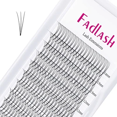 Image de Extensions de faux cils prêtes à l’emploi 3D 0,07 mm boucle D 8 14mm, différentes longueurs