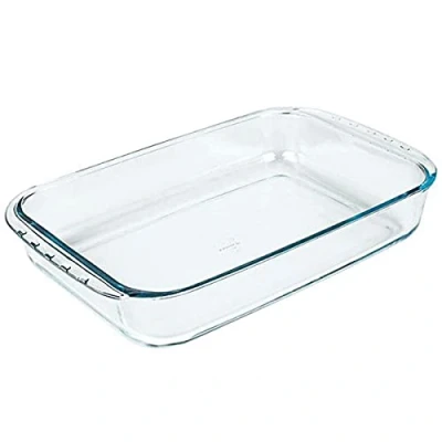 Afbeelding van Marinex Ovenschaal van borosilicaat glas rechthoek 5.0 Liter 40 x 25 7 cm serveerschaal