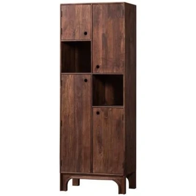 Afbeelding van WOOOD opbergkast Staes Mango Hout Walnoot 210x75x45 cm