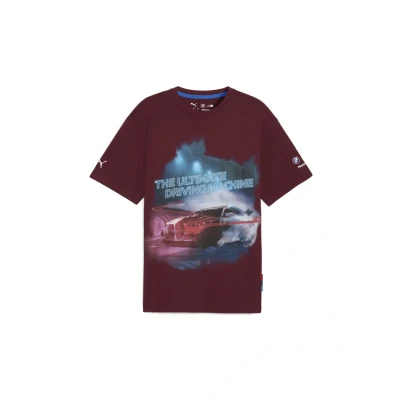 Afbeelding van Puma BMW Motorsport CAR Graphic Tshirt print, Heren, Maat: XL, Ruby shimmer