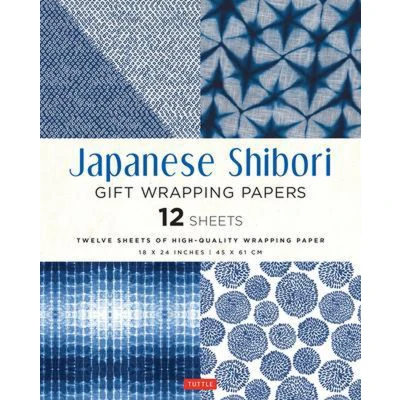 Afbeelding van Japanese Shibori Gift Wrapping Papers 12 Sheets of HighQuality 18 x 24 45 61 cm Paper