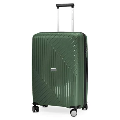 Afbeelding van HAUPTSTADTKOFFER Serie TXL extra lichte en robuuste trolleys, hardshell koffer, cabinebagage takbagage, donkergroen, Koffer 66 cm,