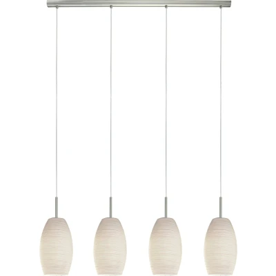 Afbeelding van EGLO Batista 3 Hanglamp E27 102 cm Nikkel Mat/Wit