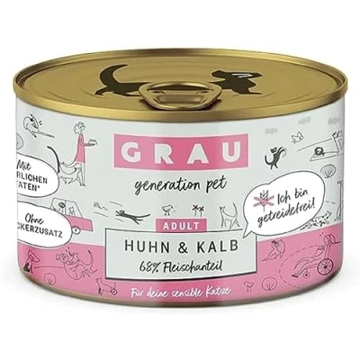 Afbeelding van GRAU Adult Graanvrij 6 x 200 g Kattenvoer Kip &amp; Kalf