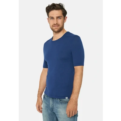 Afbeelding van Danish Endurance Merino Tshirt basic, Heren, Maat: Medium, Navy