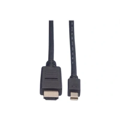Image de VALUE Câble adaptateur Mini DisplayPort mâle pour HDMI 3 m blindé noir
