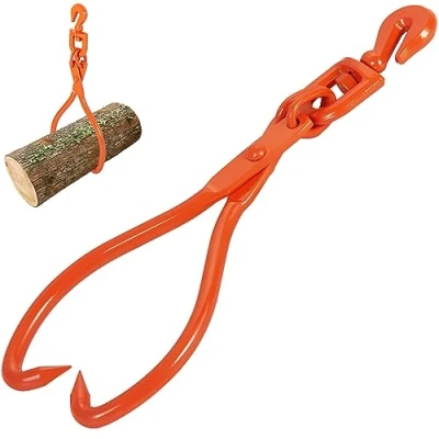 Image de VEVOR pinces de débardage bûches, 18 pouces, 2 griffes, levage rotatives robustes