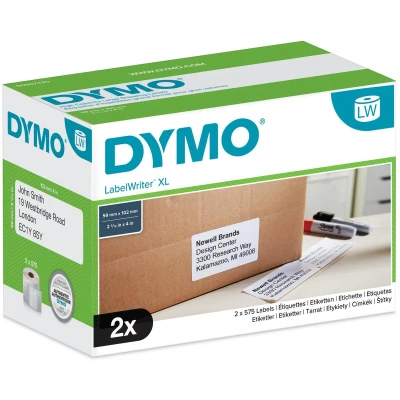 Afbeelding van Dymo S0947420 Etiket Zwart op wit (102 mm x 59 mm) 2 rollen