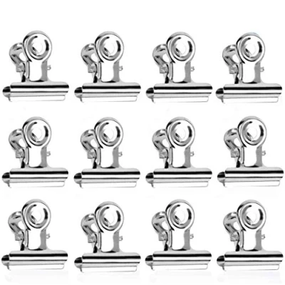 Afbeelding van bulldog metalen clips, 50 stuks scharnierklemmen, 22 mm papierklemmen, zilveren binder clips voor foto&#039;s, kantoorbenodigdheden thuis (zilver)