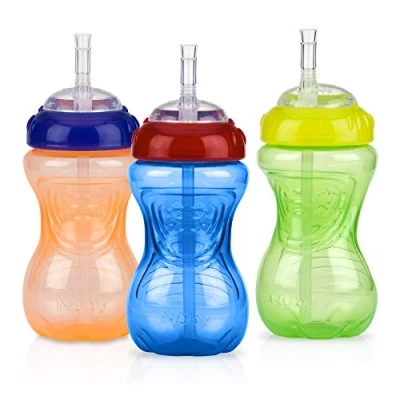 Image de Nuby Tasse anti fuite avec Paille Flexible 300ml 3 pack 12+ Mois