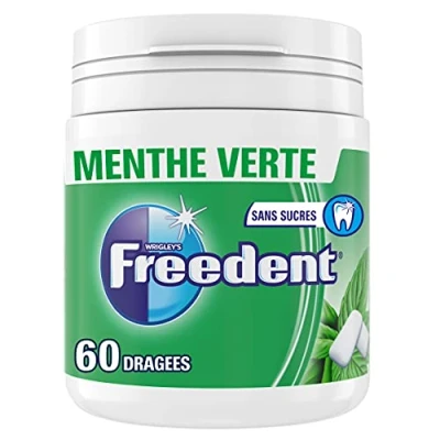 Afbeelding van FREEDENT Kauwgom met menthe, zonder suiker, 60 stuks, 84 g