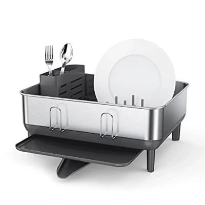 Afbeelding van Simplehuman Afdruiprek met Stalen Frame, Klein, Grijs