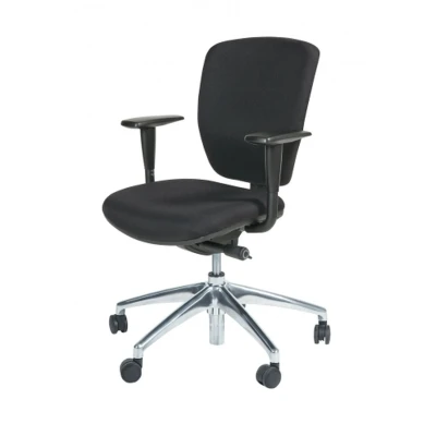 Afbeelding van Bureaustoel serie 1335 NEN Zwart stof met metalen onderstel