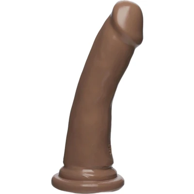 Afbeelding van Doc Johnson Slim D Realistische FIRMSKYN Dildo 17 cm chocolate