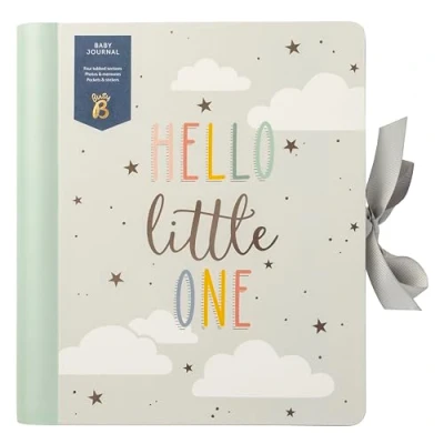 Afbeelding van Busy B Baby dagboek met zakjes en stickers naturel