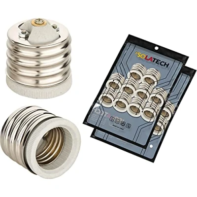 Afbeelding van Isolatech E40 naar E27 adapter voor lampen en RoHS fitting tot 250V 4A 20 stuks