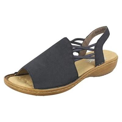 Afbeelding van Rieker Sandalen, Dames, Maat: 38, Blue Kunststof
