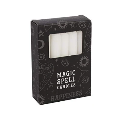 Afbeelding van Magic Spell Kaarsen Geluk (Wit 12 stuks) 1cm x 10cm