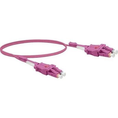 Afbeelding van Exertis Connect Glasvezel patchkabel Uniboot, 50/125 µm, OM4 vezel, LC duplex male/ male, UPC, erica, 10,0 (10 m), Netwerkkabel