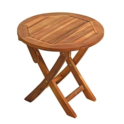 Afbeelding van ESTEXO Ronde tuintafel van acaciahout, 48 cm