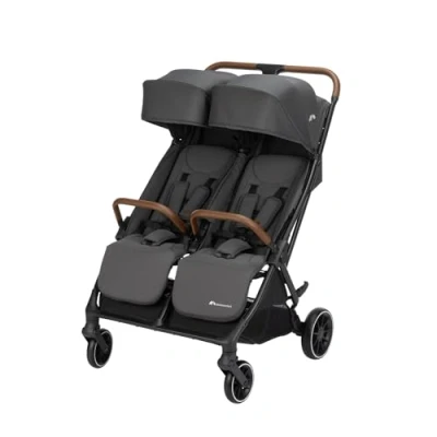 Afbeelding van Bebeconfort Mane Dubbel kinderwagen 0 4 jaar (0 22 kg) Mineral Graphite