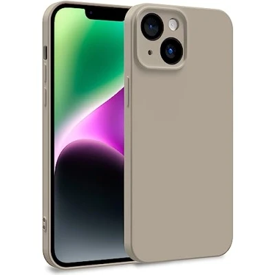 Afbeelding van MyGadget Beschermhoes compatibel met Apple iPhone 14, zachte en soepele hoes van TPU, microvezelvoering, extra dun licht, grijs