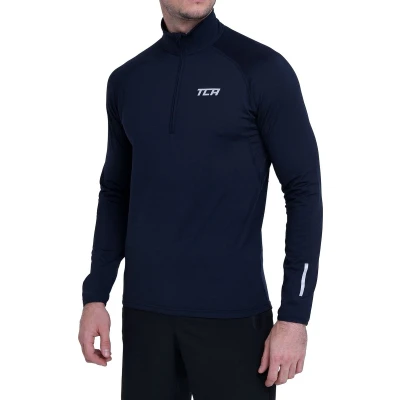 Afbeelding van Winter Run Top met Halve Rits voor Heren Night Sky (Blauw)