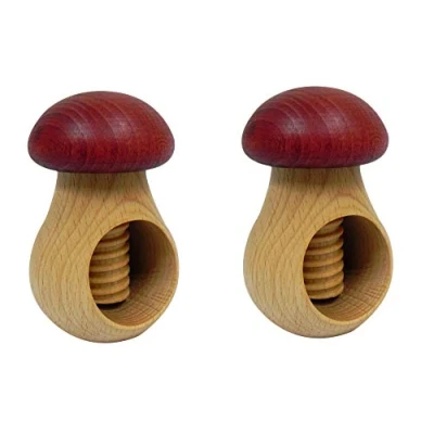 Afbeelding van Wooden World 2 x Notenkraker gemaakt van natuurlijk beukenhout ZEER SOLID Champignon Claret