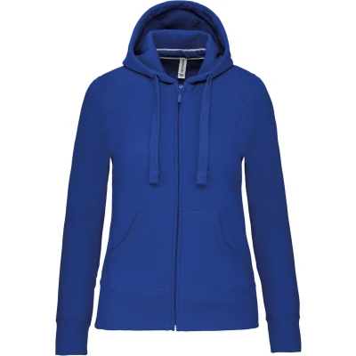 Afbeelding van Kariban Damessweater met rits en capuchon K464 Light Royal Blue