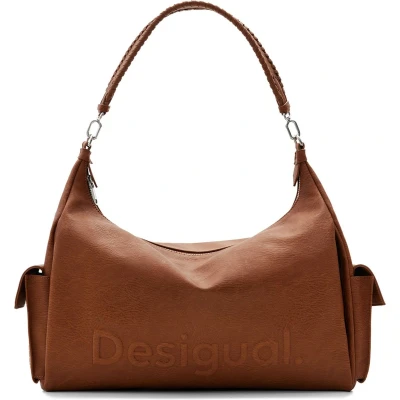 Afbeelding van Desigual L LOGO Handtas, Dames, Maat: One Size, Brown