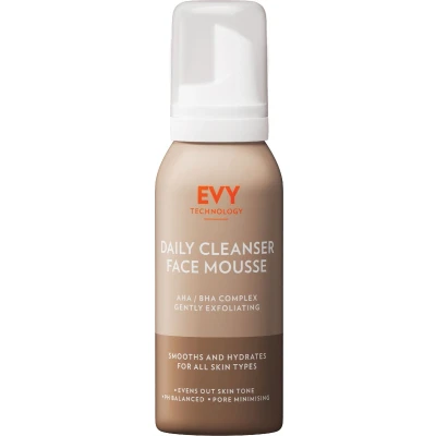 Afbeelding van EVY Daily Cleanser Mousse 100 ml Verzacht en Hydrateert AHA/BHA Zacht exfoliërend Vermindert fijne lijntjes rimpels Vrij van bewaarmiddelen, alcohol parfum
