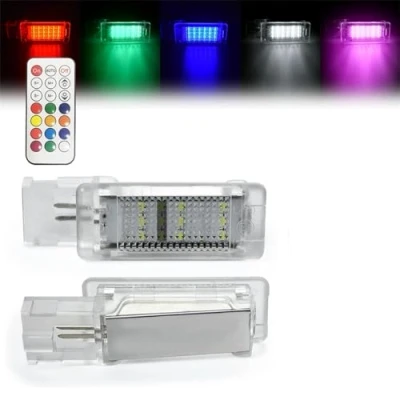 Afbeelding van Rynplex 2 stuks LED voetkofferbak deurlicht hoffelijkheid bagageverlichting, voor Skoda, Superb B5 B6 B7, Octavia, 3 4 Fabia Rapid Yeti Kamiq Scala voetverlichting