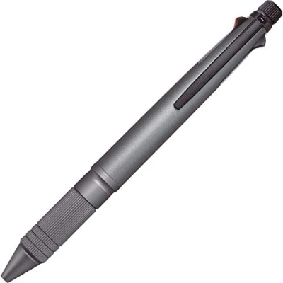 Afbeelding van uni Jetstream 4&amp;1 Metal Edition, 0,5 mm balpen (zwart, rood, blauw, groen) en vulpotlood mm, metallic grijs (MSXE52000A05.43)