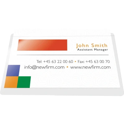 Afbeelding van Q Connect, Kaartopslag, Zakjes voor visitekaartjes (95 x 60 mm)
